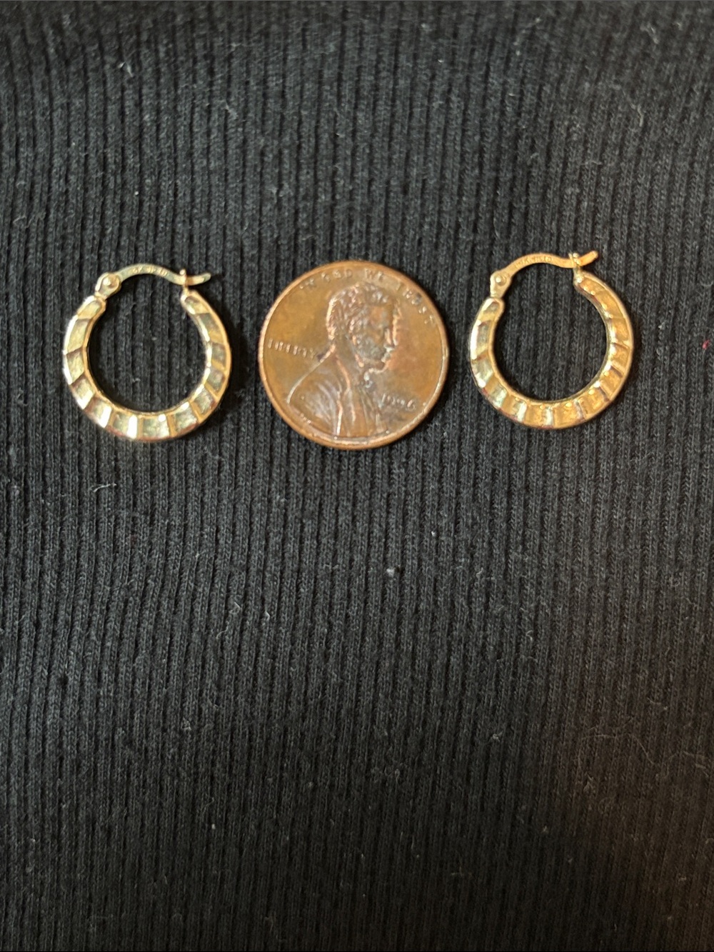 Gold Hoop Earrings - Picture 11 of 11